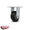 Service Caster 4 Inch Rubber on Aluminum Wheel Rigid Caster with Roller Bearing SCC-30R420-RAR - alternate 3